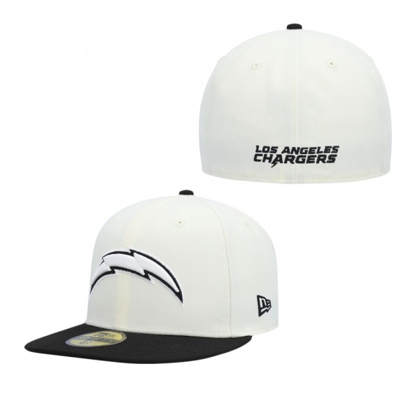 Men's Los Angeles Chargers Cream Black Chrome Coll...