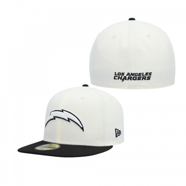 Men's Los Angeles Chargers Cream Black Chrome Coll...