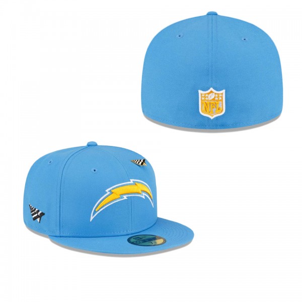 Men's Los Angeles Chargers x Paper Planes Powder Blue 59FIFTY Fitted Hat