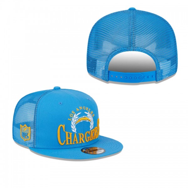 Men's Los Angeles Chargers Powder Blue Collegiate Trucker 9FIFTY Snapback Hat