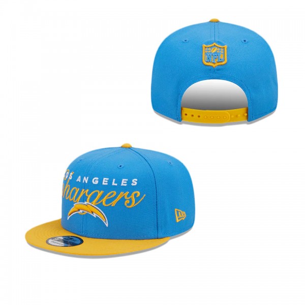 Los Angeles Chargers Script Overlap 9FIFTY Snapback Hat