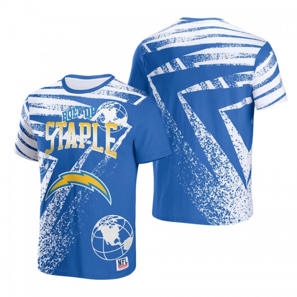 Men's Los Angeles Chargers NFL x Staple Blue All Over Print T-Shirt