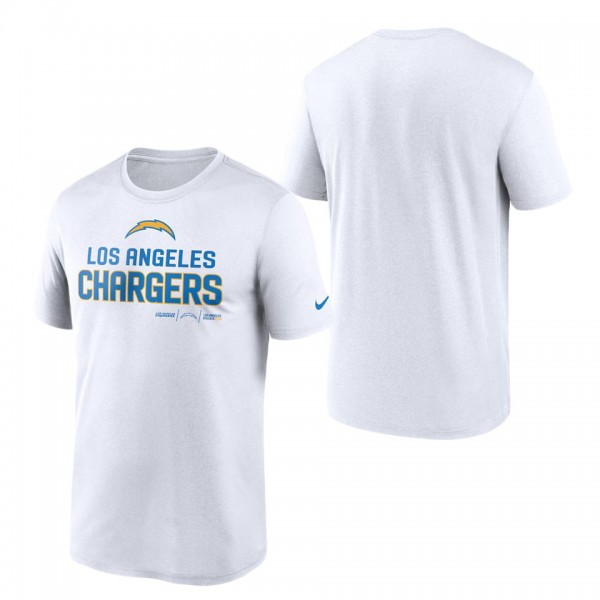Men's Los Angeles Chargers Nike White Legend Community Performance T-Shirt