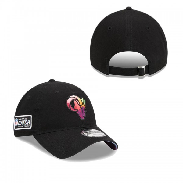 Men's Los Angeles Rams Black 2023 NFL Crucial Catch 9TWENTY Adjustable Hat