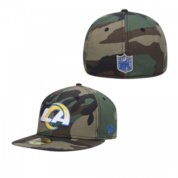 Men's Los Angeles Rams Camo Woodland 59FIFTY Fitte...