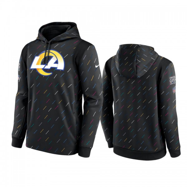 Men's Los Angeles Rams Charcoal Therma Pullover 20...