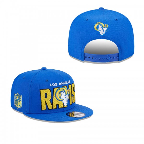 Men's Los Angeles Rams Royal 2023 NFL Draft 9FIFTY Snapback Adjustable Hat