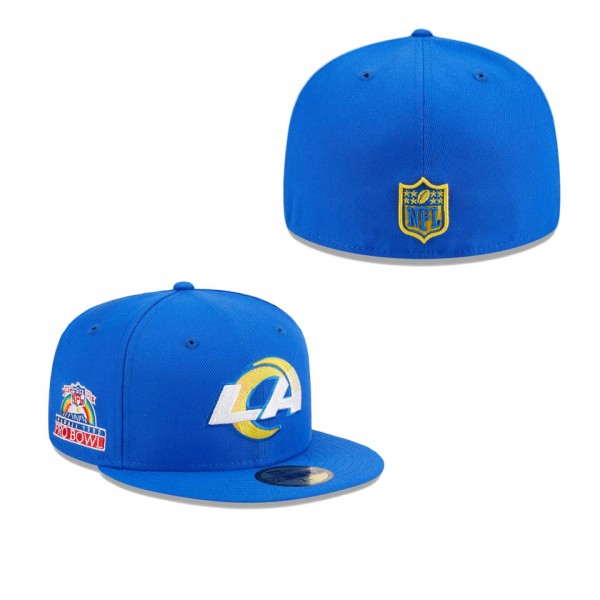 Men's Los Angeles Rams Royal Main Patch 59FIFTY Fi...