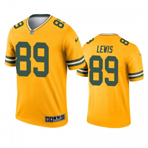 Green Bay Packers Marcedes Lewis Gold 2021 Inverte...