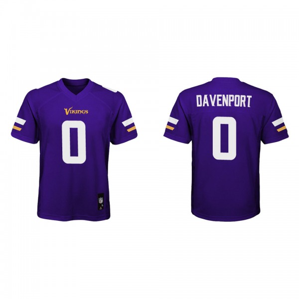 Youth Minnesota Vikings Marcus Davenport Purple Ga...
