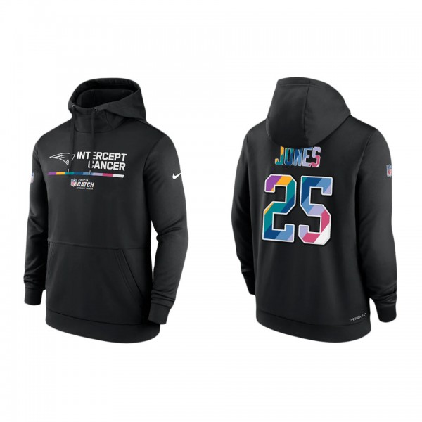 Marcus Jones New England Patriots 2022 Crucial Catch Therma Performance Pullover Hoodie