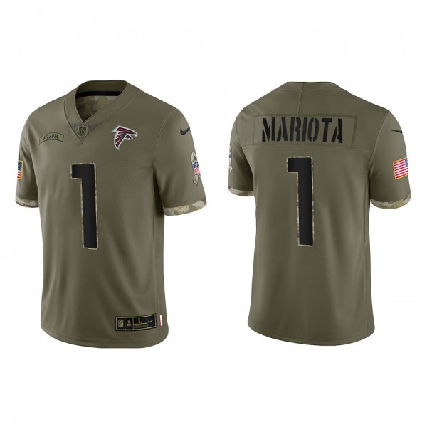 Marcus Mariota Atlanta Falcons Olive 2022 Salute T...