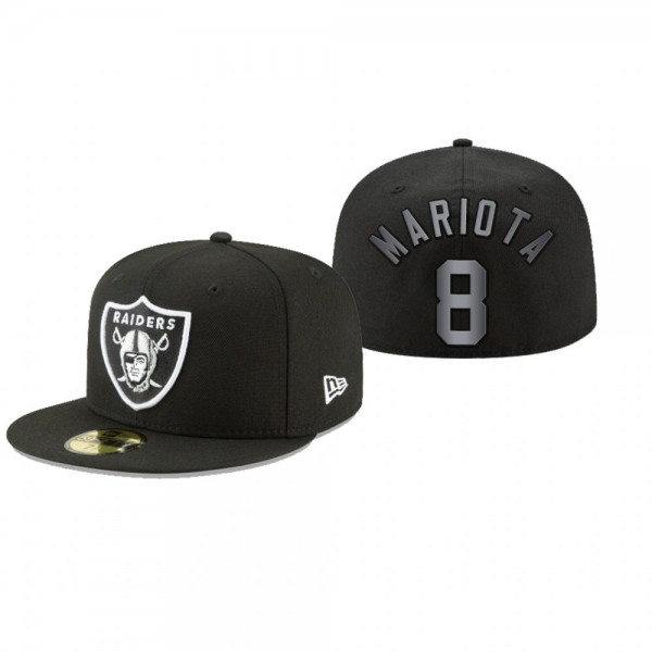 Las Vegas Raiders Marcus Mariota Black Omaha 59FIFTY Fitted Hat