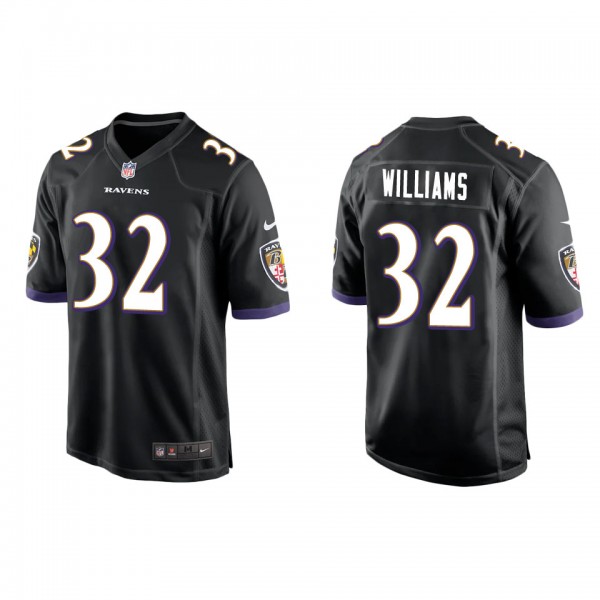 Men's Baltimore Ravens Marcus Williams Black Game Jersey