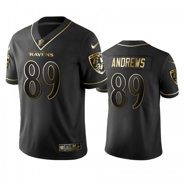 NFL 100 Commercial Mark Andrews Baltimore Ravens Black Golden Edition Vapor Untouchable Limited Jersey - Men's