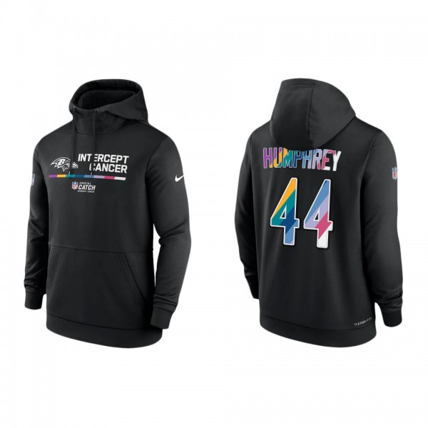 Marlon Humphrey Baltimore Ravens 2022 Crucial Catch Therma Performance Pullover Hoodie