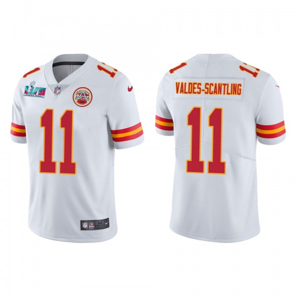 Marquez Valdes-Scantling Men's Kansas City Chiefs Super Bowl LVII White Vapor Limited Jersey