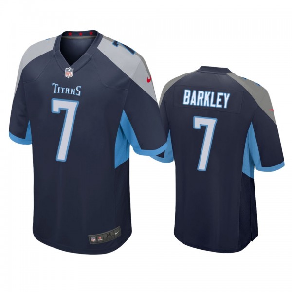Tennessee Titans Matt Barkley Navy Game Jersey