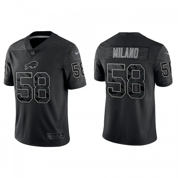 Matt Milano Buffalo Bills Black Reflective Limited...