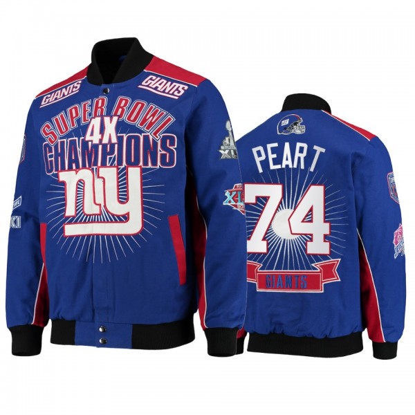New York Giants Matt Peart Royal Super Bowl Champi...