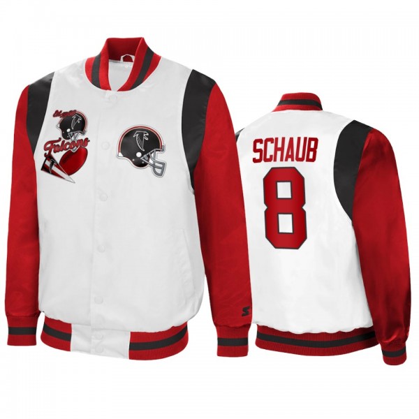 Atlanta Falcons Matt Schaub White Red Retro The All-American Full-Snap Jacket