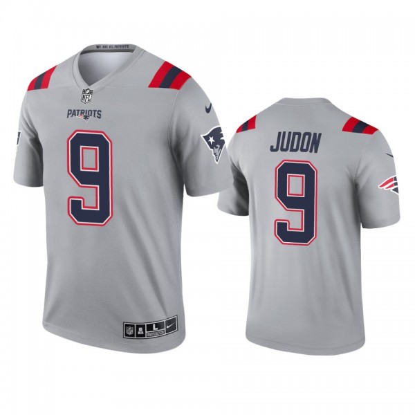 New England Patriots Matthew Judon Gray Inverted L...