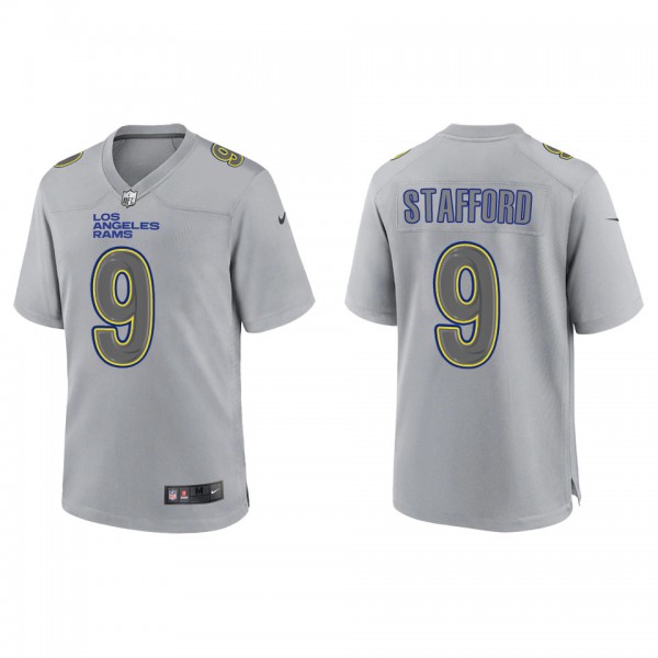 Matthew Stafford Men's Los Angeles Rams Gray Atmos...