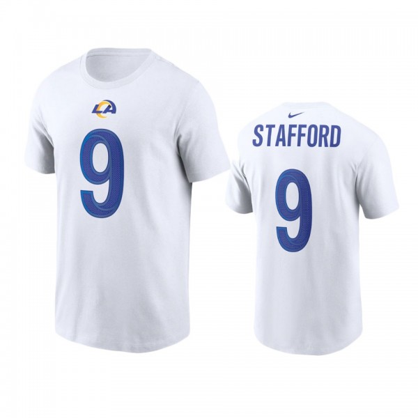 Los Angeles Rams Matthew Stafford White Name &...
