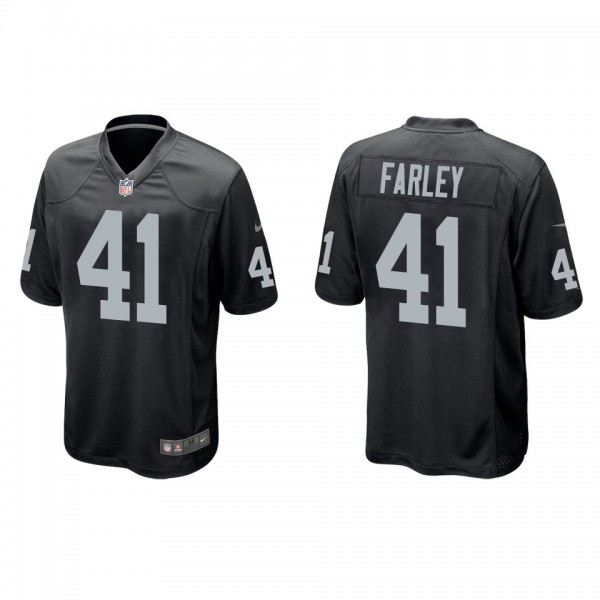 Men's Las Vegas Raiders Matthias Farley Black Game Jersey
