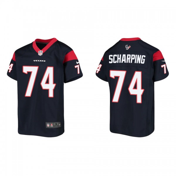Youth Max Scharping Houston Texans Navy Game Jersey
