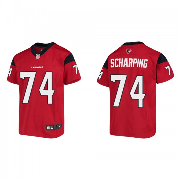 Youth Max Scharping Houston Texans Red Game Jersey