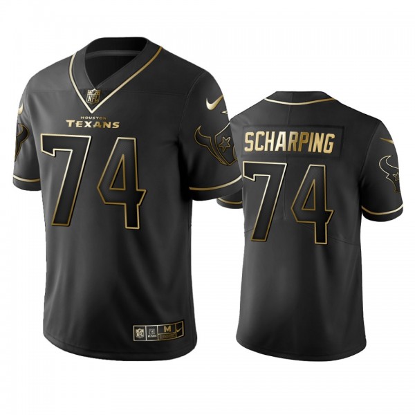 Max Scharping Texans Black Golden Edition Jersey