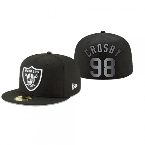 Las Vegas Raiders Maxx Crosby Black Omaha 59FIFTY Fitted Hat