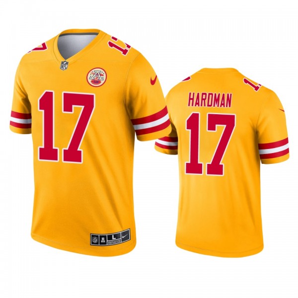 Kansas City Chiefs Mecole Hardman Yellow 2021 Inve...