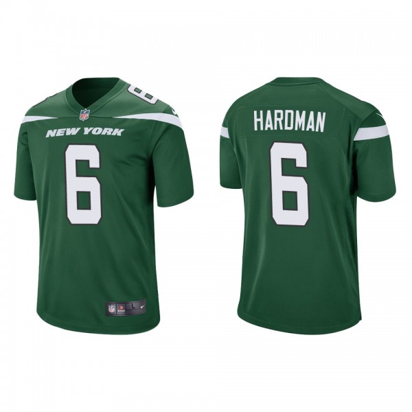 Men's New York Jets Mecole Hardman Green Game Jers...