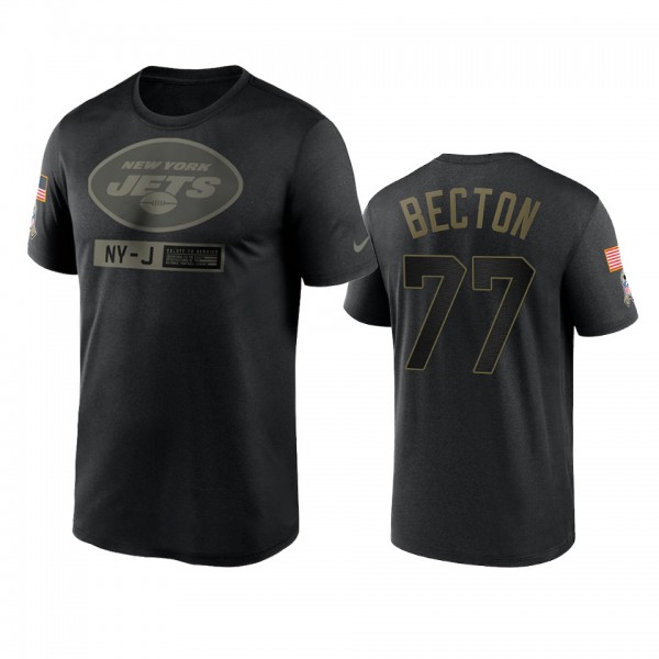 New York Jets Mekhi Becton Black 2020 Salute To Se...