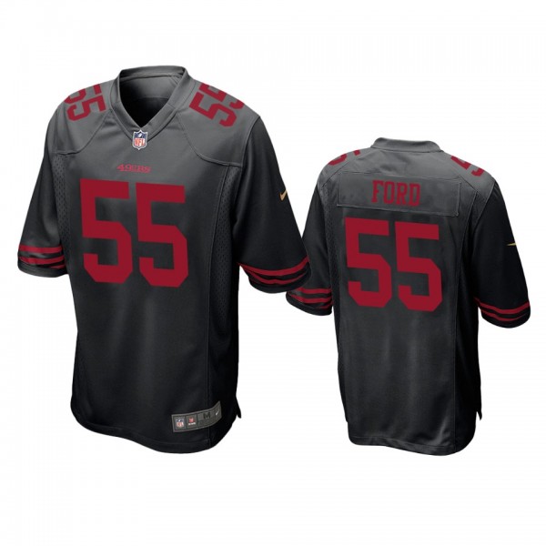 San Francisco 49ers #55 Dee Ford Black Game Jersey...