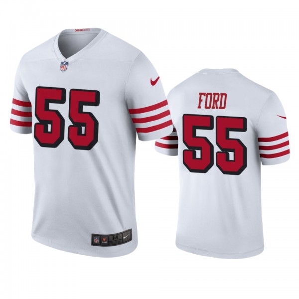 San Francisco 49ers #55 Dee Ford White Color Rush Legend Jersey - Men's