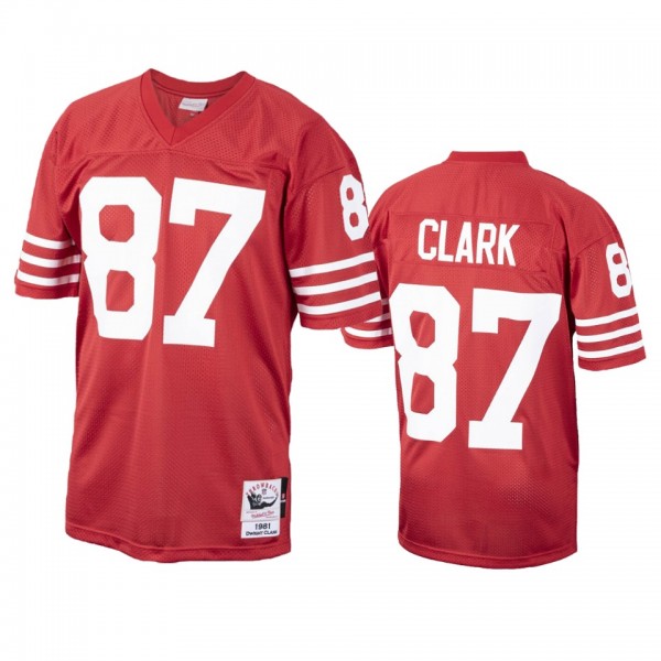 San Francisco 49ers Dwight Clark Scarlet 1981 Auth...