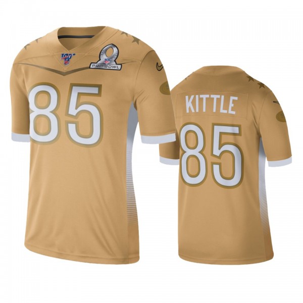 San Francisco 49ers George Kittle Gold NFC 2020 Pr...