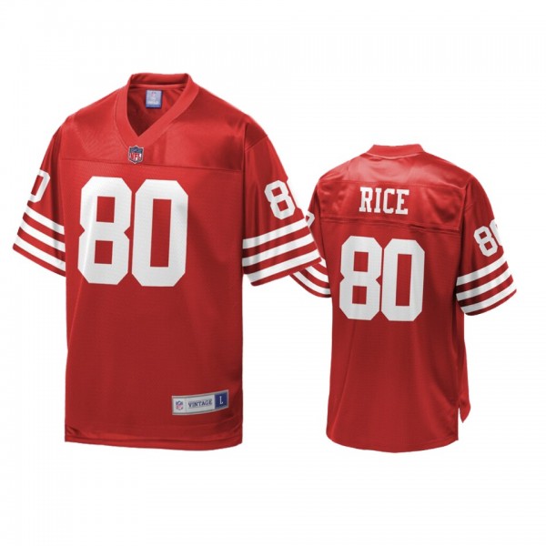 Men's 49ers Jerry Rice Red NFL Pro Line Jersey