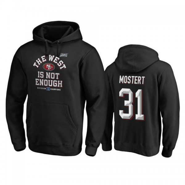 San Francisco 49ers Raheem Mostert Black 2019 NFC West Division Champions Cover Two Pullover Hoodie