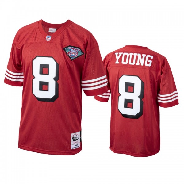 San Francisco 49ers Steve Young Scarlet 1994 Authe...