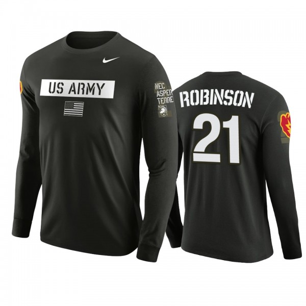 Army Black Knights Tyrell Robinson #21 Green Rivalry T-Shirt