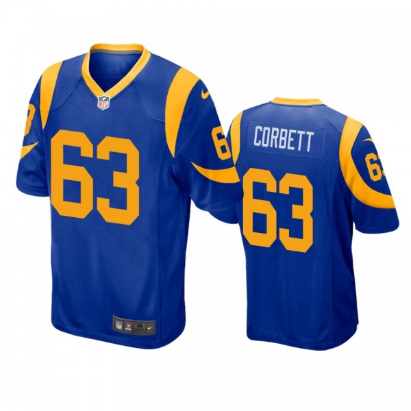 Los Angeles Rams Austin Corbett Royal Game Jersey