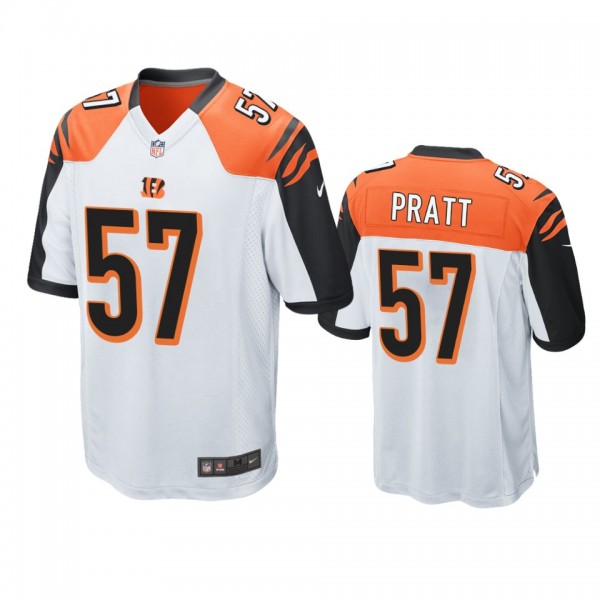 Cincinnati Bengals Germaine Pratt White 2019 NFL Draft Game Jersey