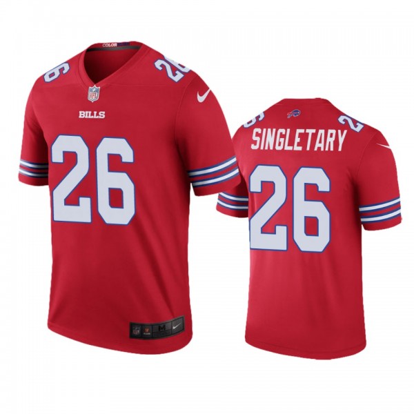 Buffalo Bills Devin Singletary Red 2019 NFL Draft Color Rush Legend Jersey