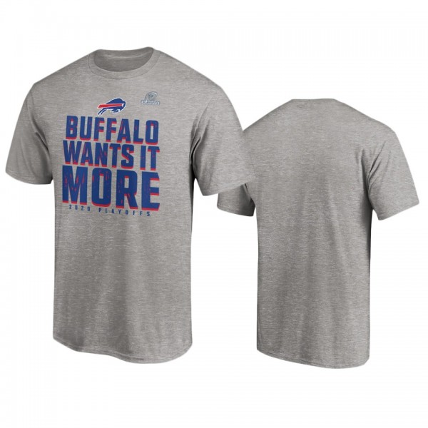 Buffalo Bills Gray 2020 NFL Playoffs Shift T-Shirt