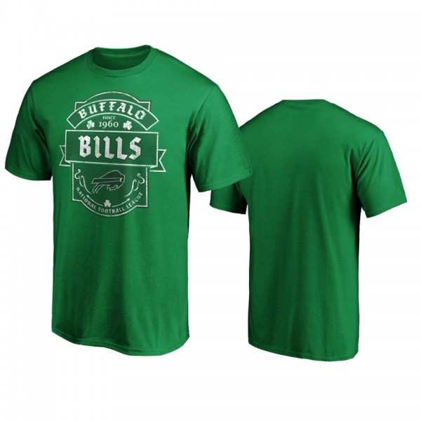 Buffalo Bills Green St. Patrick's Day Celtic T-Shi...