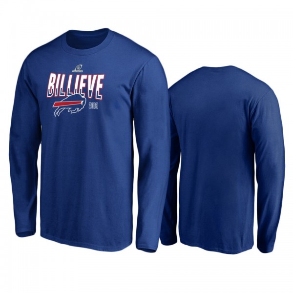 Men's Buffalo Bills Royal 2019 NFL Playoffs Hometown Checkdown Long Sleeve T-Shirt